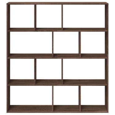 vidaXL Βιβλιοθήκη Καφέ Δρυς 132x29x141,5cm από Επεξεργασμένο Ξύλο 1 τεμ.