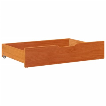 vidaXL Συρτάρια Κρεβατιού 2 τεμ 85x55x17 εκ. Καφέ Κεριού Μασίφ Πεύκο
