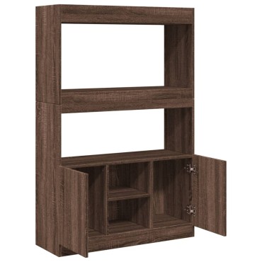 vidaXL Ντουλάπι Καφέ Δρυς 92x33x140cm από Επεξεργασμένο Ξύλο 1 τεμ.