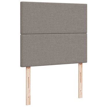 vidaXL Κρεβάτι Boxspring με Στρώμα Taupe 120x190cm Υφασμάτινο 1 τεμ. - Μονό