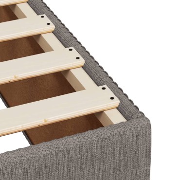 vidaXL Κρεβάτι Boxspring με Στρώμα Taupe 120x190cm Υφασμάτινο 1 τεμ. - Μονό