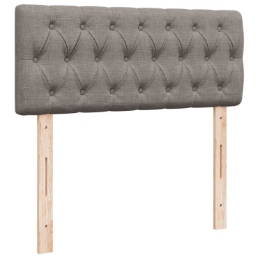 vidaXL Κρεβάτι Boxspring με Στρώμα Taupe 120x190cm Υφασμάτινο 1 τεμ. - Μονό