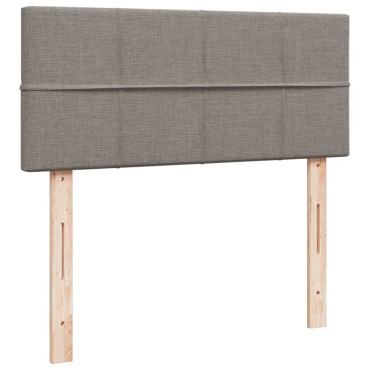 vidaXL Κρεβάτι Boxspring με Στρώμα Taupe 120x190cm Υφασμάτινο 1 τεμ. - Μονό