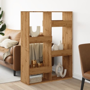 vidaXL Βιβλιοθήκη/Διαχωριστικό Χώρου Δρυς 100x33x135cm Επεξ. Ξύλο 1 τεμ.