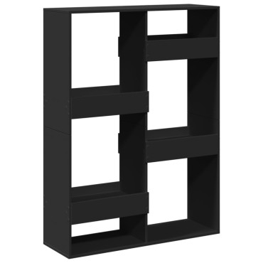 vidaXL Βιβλιοθήκη/Διαχωριστικό Χώρου Μαύρη 100x33x135cm Επεξ. Ξύλο 1 τεμ.
