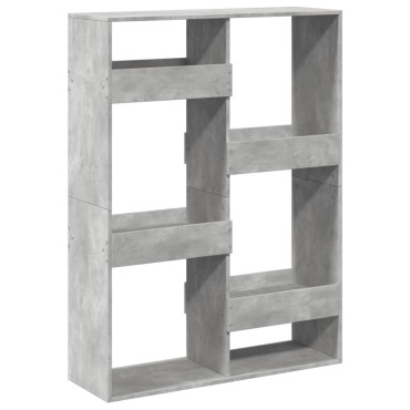 vidaXL Βιβλιοθήκη/Διαχωριστικό Χώρου Γκρι 100x33x135cm Επεξ. Ξύλο 1 τεμ.