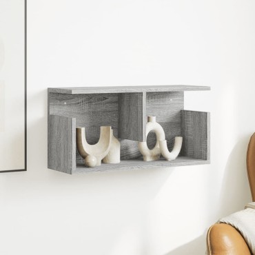 vidaXL Ντουλάπι Τοίχου Γκρι Sonoma 60x20x30cm από Επεξεργασμένο Ξύλο 1 τεμ.