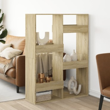 vidaXL Βιβλιοθήκη/Διαχωριστικό Χώρου Δρυς 100x33x135cm Επεξ. Ξύλο 1 τεμ.