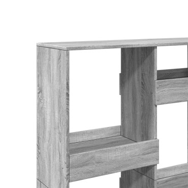 vidaXL Βιβλιοθήκη/Διαχωριστικό Χώρου Γκρι 100x33x135cm Επεξ. Ξύλο 1 τεμ.