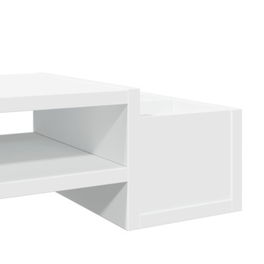vidaXL Βάση Οθόνης με Αποθ. Λευκή 70x27x15 εκ. Επεξεργασμένο Ξύλο