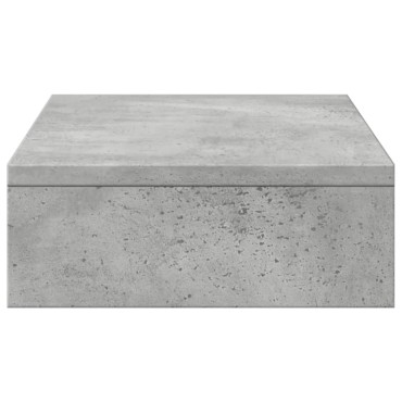 vidaXL Βάση Οθονών Γκρι του Σκυροδέματος 50x27x10 εκ. από Επεξ. Ξύλο