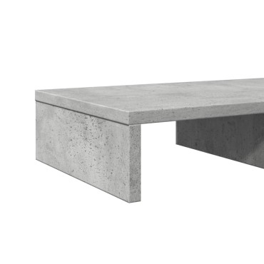 vidaXL Βάση Οθονών Γκρι του Σκυροδέματος 50x27x10 εκ. από Επεξ. Ξύλο