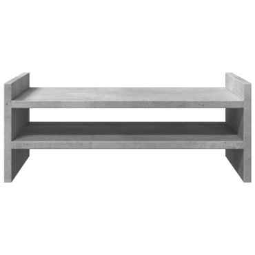 vidaXL Βάση Οθονών Γκρι του Σκυροδέματος 50x27x20 εκ. από Επεξ. Ξύλο