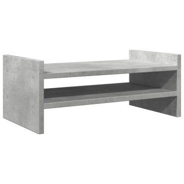 vidaXL Βάση Οθονών Γκρι του Σκυροδέματος 50x27x20 εκ. από Επεξ. Ξύλο