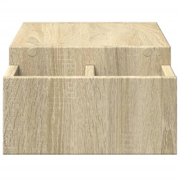 vidaXL Βάση Οθόνης με Αποθ. Sonoma Δρυς 70x27x15 εκ Επεξεργασμένο Ξύλο