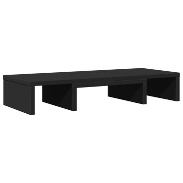 vidaXL Βάση Οθόνης Ρυθμιζόμενο Μαύρο 60x24x10,5 εκ. από Επεξ. Ξύλο
