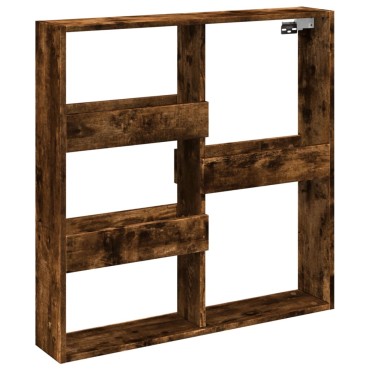 vidaXL Ντουλάπι Τοίχου Καπνιστή Δρυς 80x15x80cm Επεξεργασμένο Ξύλο 1 τεμ.