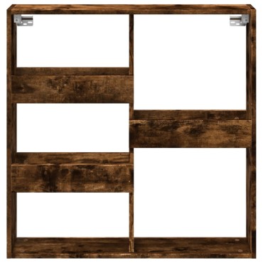 vidaXL Ντουλάπι Τοίχου Καπνιστή Δρυς 80x15x80cm Επεξεργασμένο Ξύλο 1 τεμ.