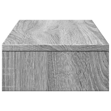 vidaXL Βάση Οθόνης Ρυθμιζ. Γκρι Sonoma 60x24x10,5 εκ. Επεξεργ. Ξύλο