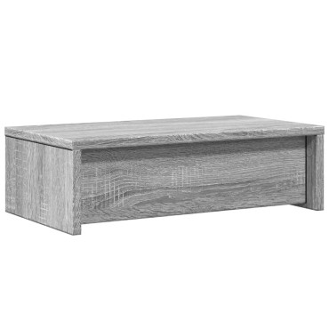 vidaXL Βάση Οθόνης με Συρτάρια Γκρι Sonoma 50x27x15 εκ. Επεξεργ. Ξύλο