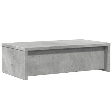 vidaXL Βάση Οθόνης με Συρτάρια Γκρι Σκυρ. 50x27x15 εκ. Επεξεργ. Ξύλο