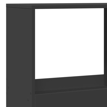 vidaXL Βιβλιοθήκη/Διαχωριστικό Χώρου Μαύρη 100x33x175cm Επεξ. Ξύλο 1 τεμ.