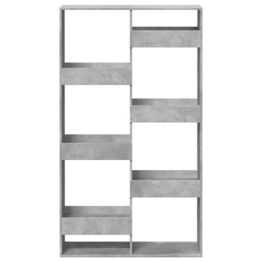 vidaXL Βιβλιοθήκη/Διαχωριστικό Χώρου Γκρι 100x33x175cm Επεξ. Ξύλο 1 τεμ.
