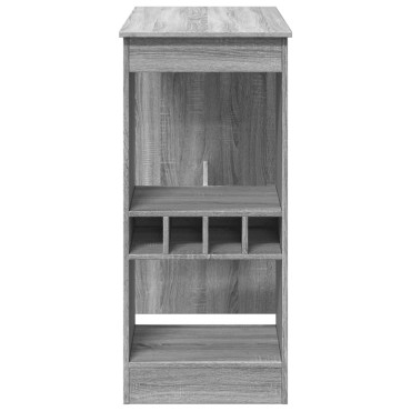 vidaXL Τραπέζι Μπαρ Γκρι Sonoma 90x47,5x103,5cm από Επεξεργ. Ξύλο 1 τεμ.