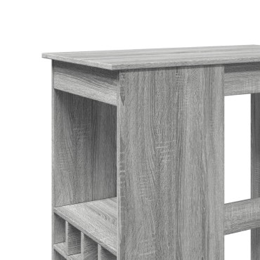 vidaXL Τραπέζι Μπαρ Γκρι Sonoma 90x47,5x103,5cm από Επεξεργ. Ξύλο 1 τεμ.