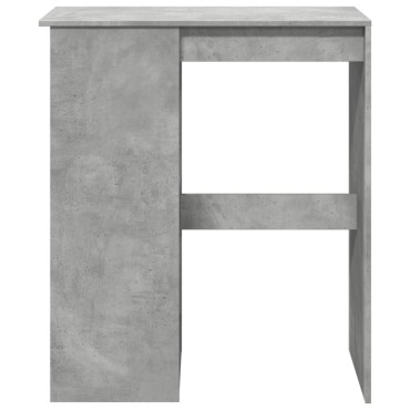 vidaXL Τραπέζι Μπαρ με Ράφια Γκρι Σκυρ. 90x47,5x103,5cm Επεξεργ. Ξύλο 1 τεμ.