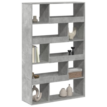 vidaXL Βιβλιοθήκη Γκρι Σκυροδέματος 100x33x156,5cm Επεξεργ. Ξύλο 1 τεμ.