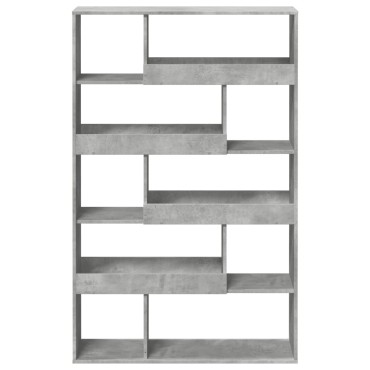 vidaXL Βιβλιοθήκη Γκρι Σκυροδέματος 100x33x156,5cm Επεξεργ. Ξύλο 1 τεμ.