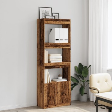 vidaXL Ντουλάπι Όψη Παλαιού Ξύλου 63x33x180cm Επεξεργασμένο Ξύλο 1 τεμ.