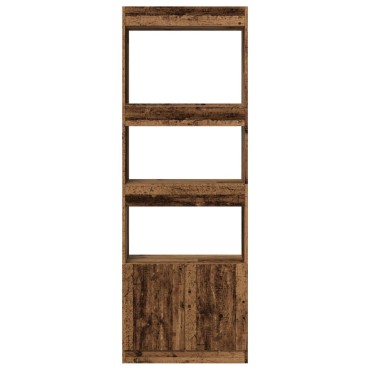 vidaXL Ντουλάπι Όψη Παλαιού Ξύλου 63x33x180cm Επεξεργασμένο Ξύλο 1 τεμ.