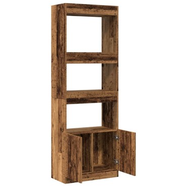 vidaXL Ντουλάπι Όψη Παλαιού Ξύλου 63x33x180cm Επεξεργασμένο Ξύλο 1 τεμ.