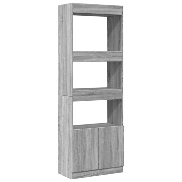 vidaXL Ντουλάπι Γκρι Sonoma 63x33x180cm από Επεξεργασμένο Ξύλο 1 τεμ.