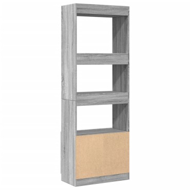 vidaXL Ντουλάπι Γκρι Sonoma 63x33x180cm από Επεξεργασμένο Ξύλο 1 τεμ.