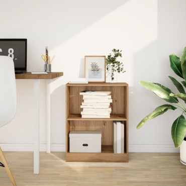 vidaXL Βιβλιοθήκη Αρτισιανή Δρυς 60x24x76cm από Επεξεργασμένο Ξύλο 1 τεμ.