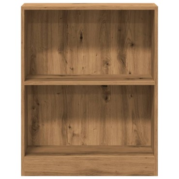 vidaXL Βιβλιοθήκη Αρτισιανή Δρυς 60x24x76cm από Επεξεργασμένο Ξύλο 1 τεμ.