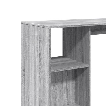 vidaXL Τραπέζι Κονσόλα Γκρι Sonoma 124x46x103,5cm από Επεξεργ. Ξύλο 1 τεμ.