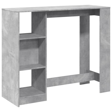 vidaXL Τραπέζι Κονσόλα με Ράφι Γκρι Σκυρ 124x46x103,5cm Επεξεργ. Ξύλο 1 τεμ.