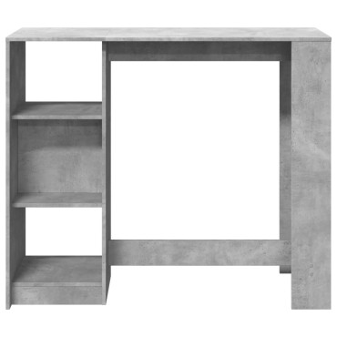 vidaXL Τραπέζι Κονσόλα με Ράφι Γκρι Σκυρ 124x46x103,5cm Επεξεργ. Ξύλο 1 τεμ.