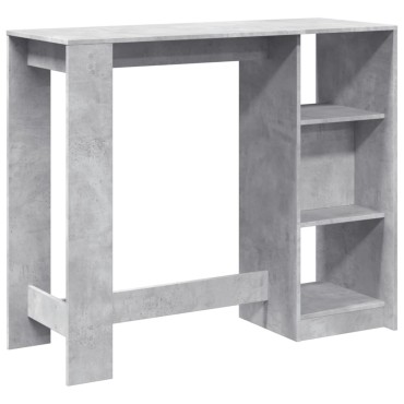 vidaXL Τραπέζι Κονσόλα με Ράφι Γκρι Σκυρ 124x46x103,5cm Επεξεργ. Ξύλο 1 τεμ.