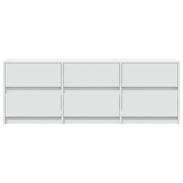 vidaXL Έπιπλο Τηλεόρασης με LED Λευκό 140x34x50cm από Επεξ. Ξύλο