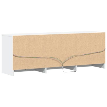 vidaXL Έπιπλο Τηλεόρασης με LED Λευκό 140x34x50cm από Επεξ. Ξύλο