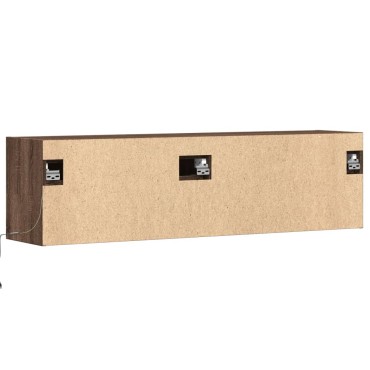 vidaXL Έπιπλο Τοίχου Τηλεόρασης με LED Καφέ Δρυς 140x31x38cm