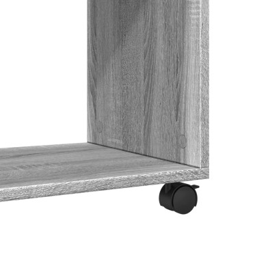 vidaXL Βοηθητικό Τραπέζι με Ρόδες Γκρι Sonoma 70x35x60cm Επεξ. Ξύλο 1 τεμ.