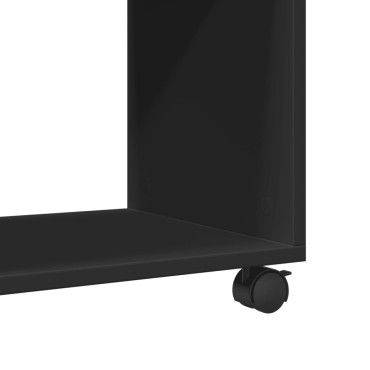 vidaXL Βοηθητικό Τραπέζι με Ρόδες Μαύρο 70x35x60cm Επεξ. Ξύλο 1 τεμ.