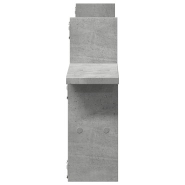 vidaXL Ραφιέρες Τοίχου 2 τεμ. Γκρι Σκυροδ. 38x12x38cm από Επεξ. Ξύλο