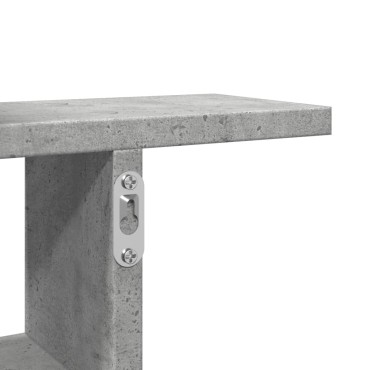 vidaXL Ραφιέρες Τοίχου 2 τεμ. Γκρι Σκυροδ. 38x12x38cm από Επεξ. Ξύλο
